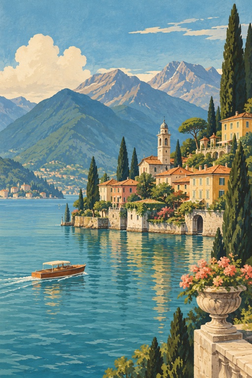 Illustrative Gouache Travel artwork
